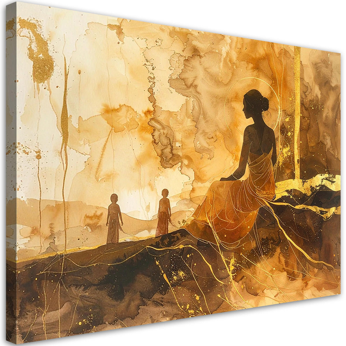 LEINWANDBILD Menschen & Charaktere 90x60cm - Beige, Textil (90/60cm) - Feeby