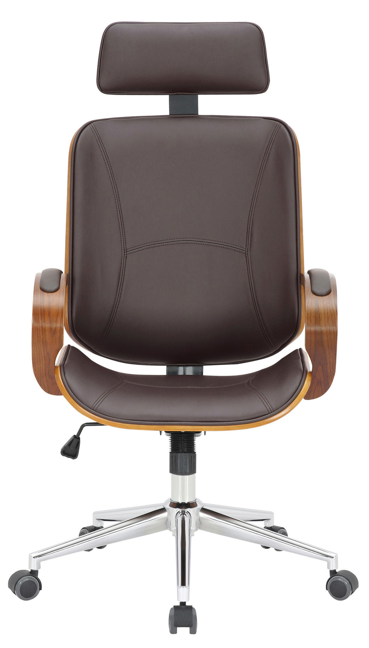 BÜROSTUHL Daytona, Walnuss/Braun - Braun, Textil/Metall (70/125/70cm) - TPFLiving