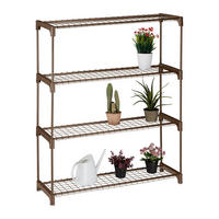 BLUMENREGAL - Braun, Kunststoff/Metall (91/106/28cm) - Relaxdays
