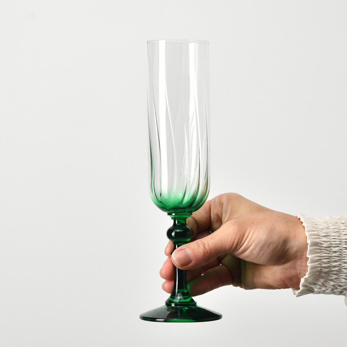 SEKTGLÄSER, 2er-Set, 200 ml - Pastellgrün, Glas (0.2L) - Krosno Glass