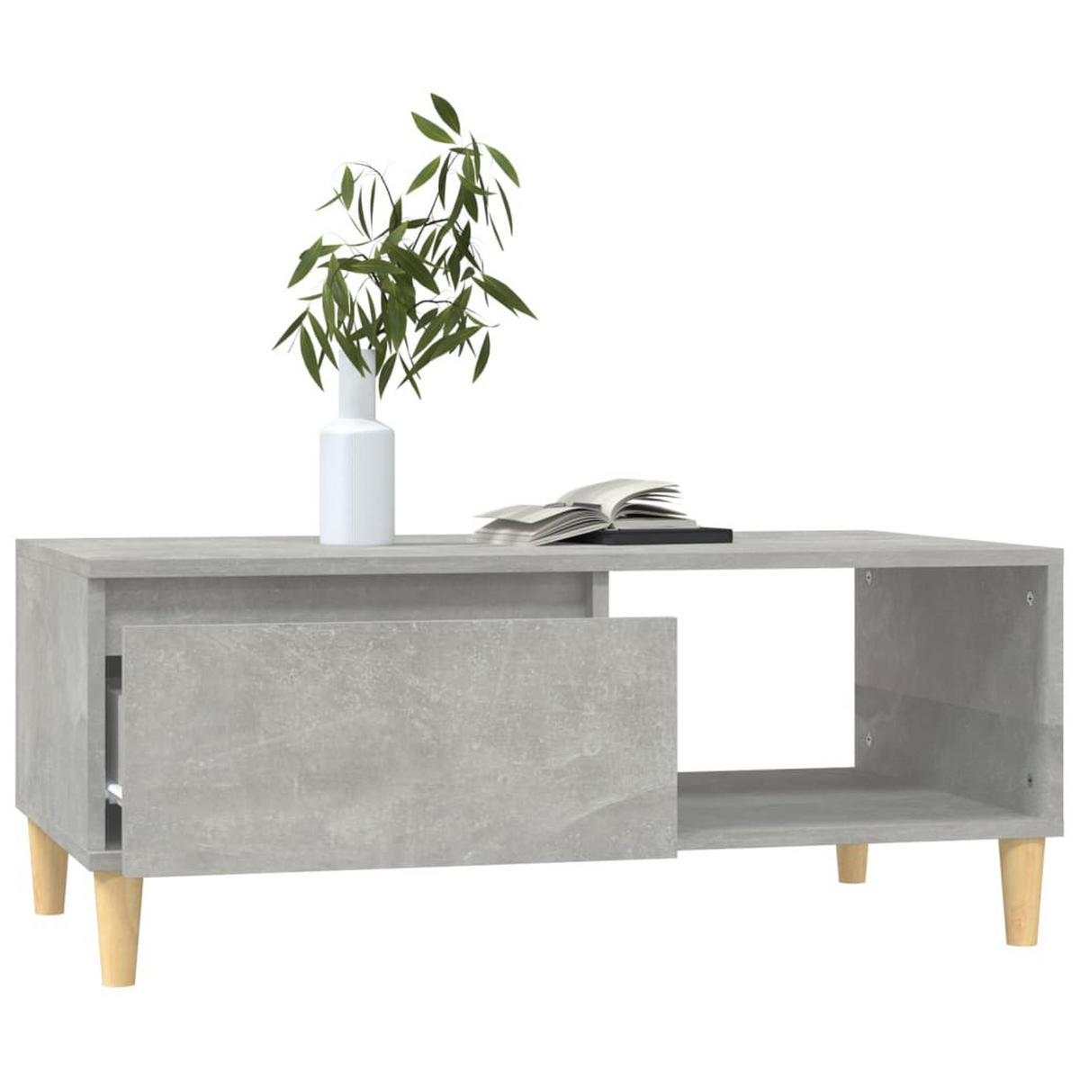 COUCHTISCH Betongrau 90x50x36,5 cm Holzwerkstoff - Grau, Holzwerkstoff (90/50/36.5cm) - furnicato