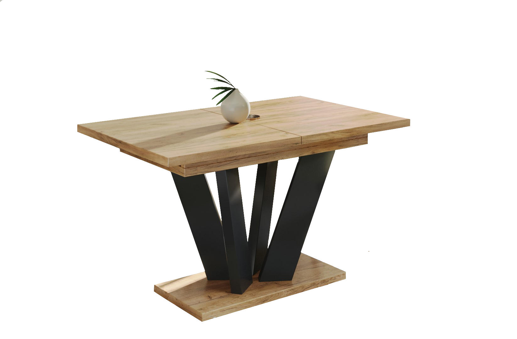ESSTISCH Alex ausziehbar - Eiche Bianco, Holzwerkstoff (130/80/80cm) - Endo-Moebel