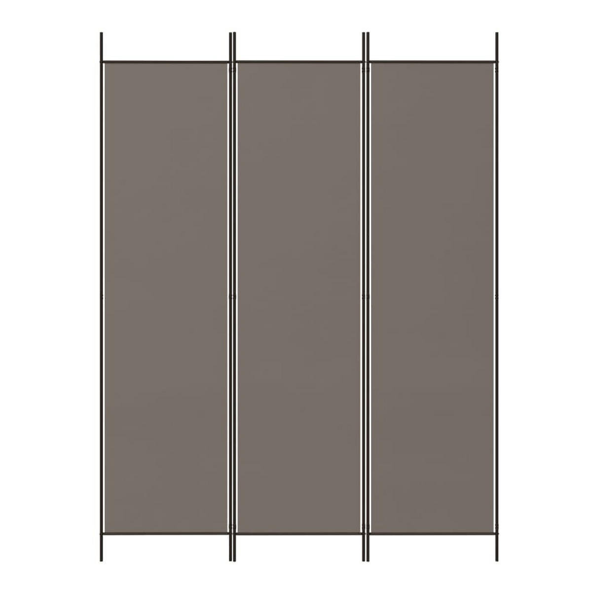 PARAVENT 3-teilig Anthrazit 150/200 Cm Stoff - Anthrazit, Textil (150/200/0.1cm) - vidaXL