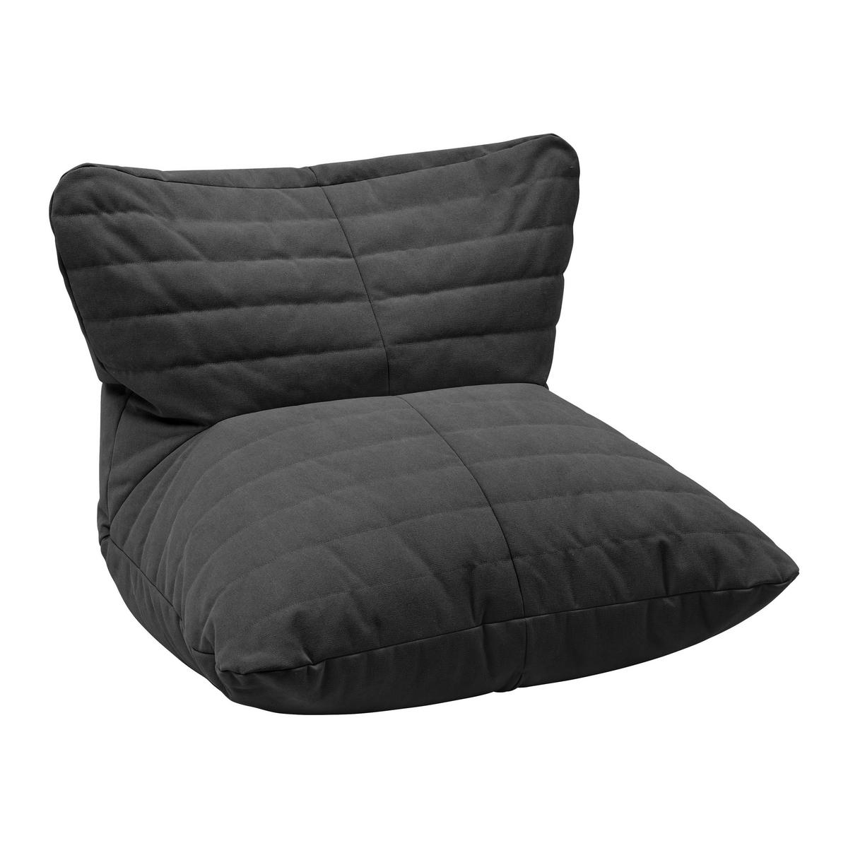 SITZSACK Marta Dunkelgrau Webstoff - Dunkelgrau, Textil (81/56/71cm) - Bessagi Home