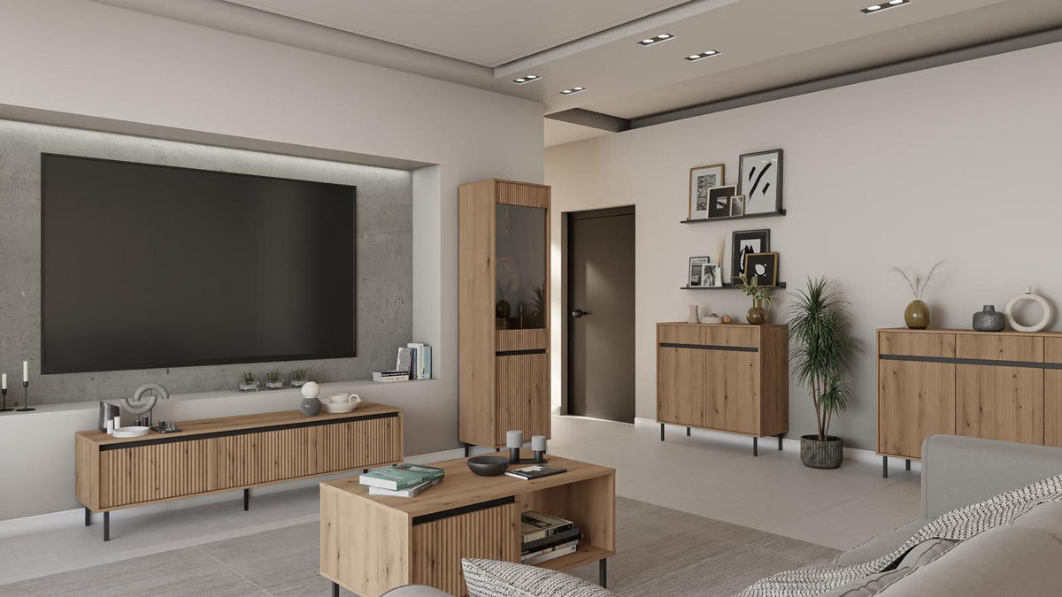 COUCHTISCH mit schublade 100x60x65 eiche evoke CIAO - Braun, Holzwerkstoff (60/100/65cm) - Compleo24