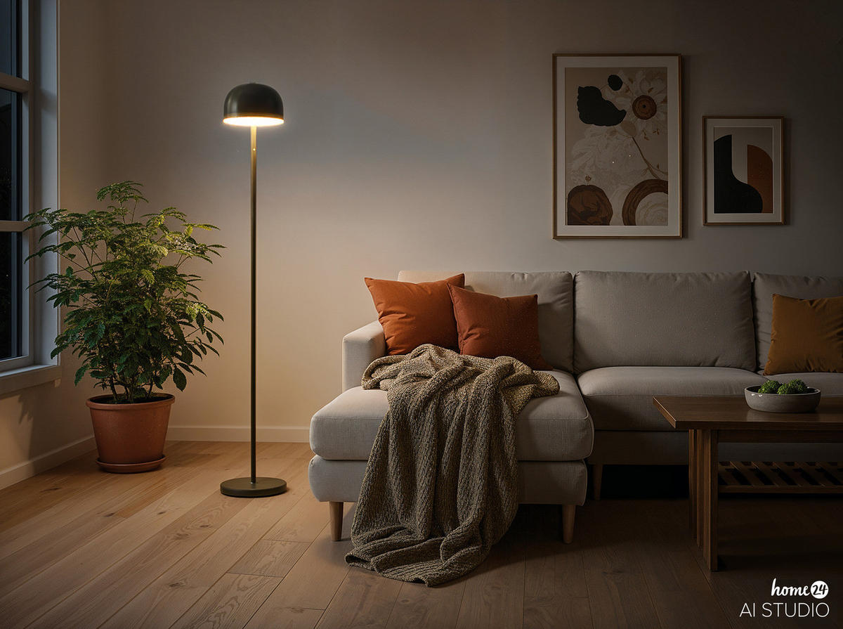 AKKU-STEHLEUCHTE - Eisen / Kunststoff - Dimmbar - Grün, Kunststoff/Metall (20/20/147cm) - home24