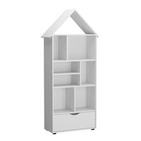KINDERREGAL Estell Weiß 71 x 178.5 cm - Weiß, Holzwerkstoff (71/178.5/32.1cm) - Vicco