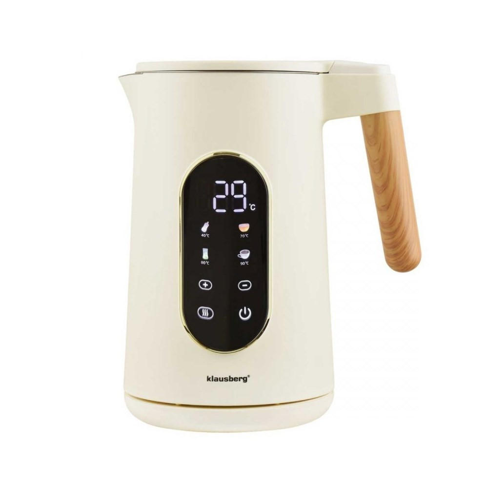 WASSERKOCHER ELEKTRISCH Creme 21/15.5/25.5 cm 66081 - Creme, Metall (15.5/25.5/21cm) - Klausberg 
