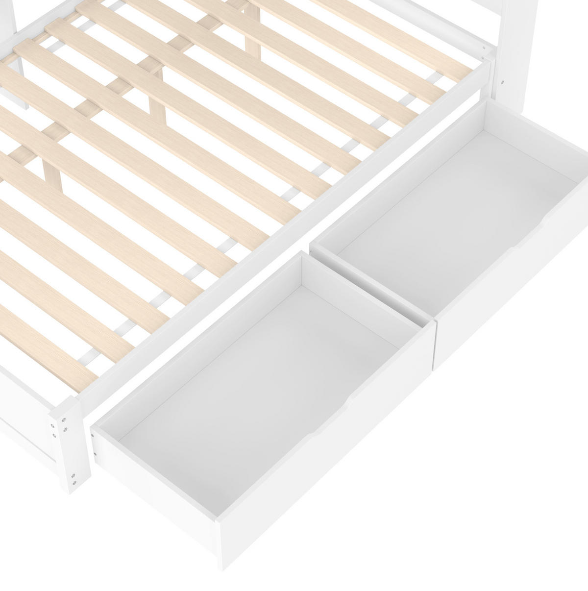 POLSTERBETT 140/200 cm Weiß aus MDF und Kiefernholz mit USB-Anschlüssen - Weiß, Holzwerkstoff (140/200cm) - OKMYHOME