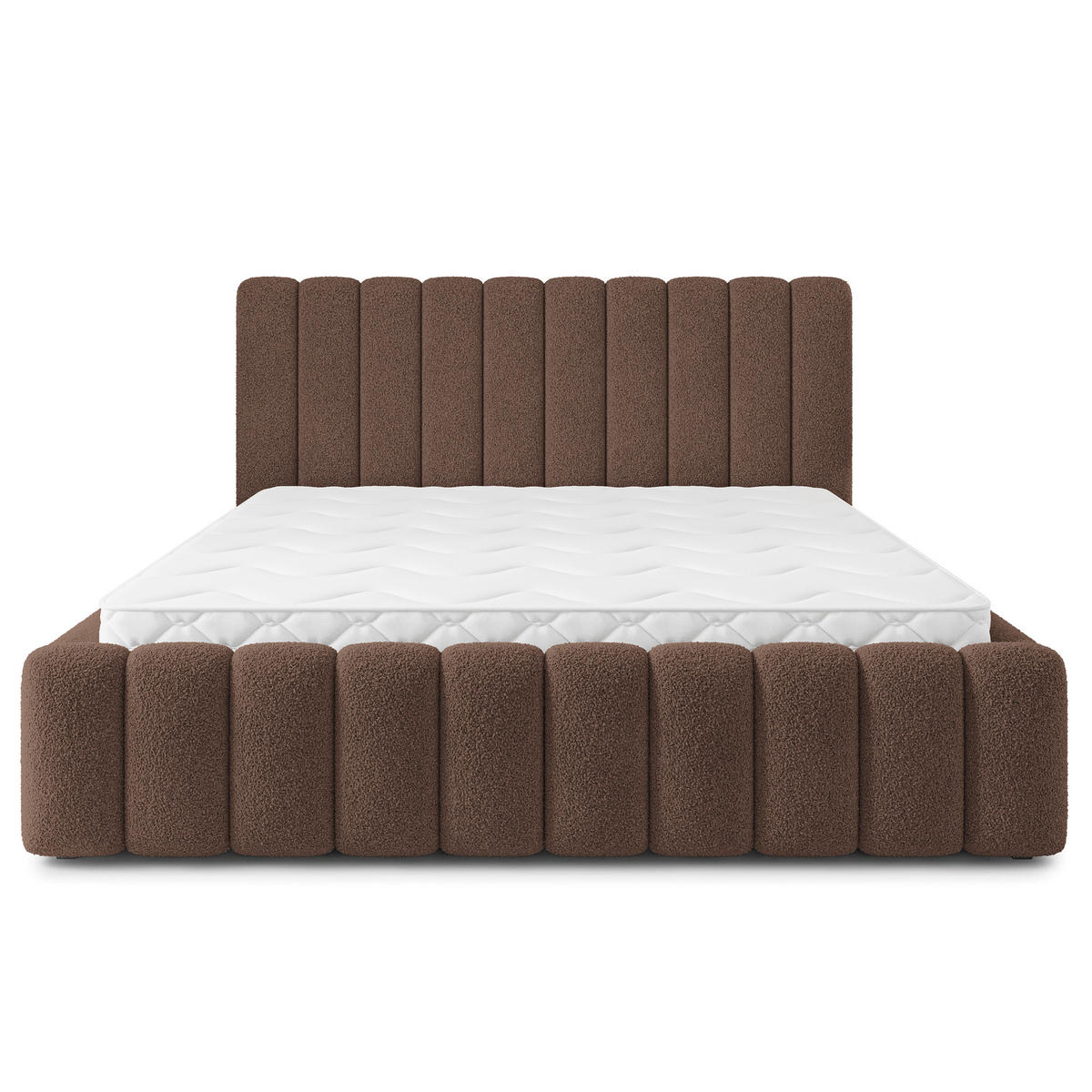 POLSTERBETT DINESE Q 180x200 cm mit Bettkästen - Braun - Braun, Holz (180/200cm) - MASSENO