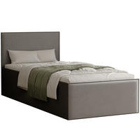POLSTERBETT SASHI 90/200 cm Bettkasten, ohne Matratze, Schwarz / Grau - Grau, Holz/Holzwerkstoff (90/200cm) - Idohome