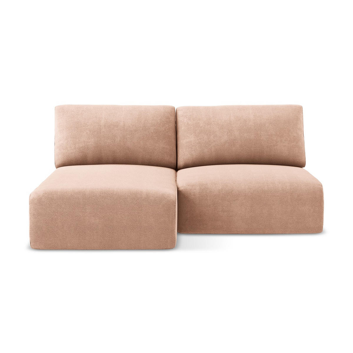ECKSOFA mit Schlaffunktion links Chenille Stoff Pink - Pink/Koralle, Kunststoff/Textil (149/210cm) - LaMiaSofa