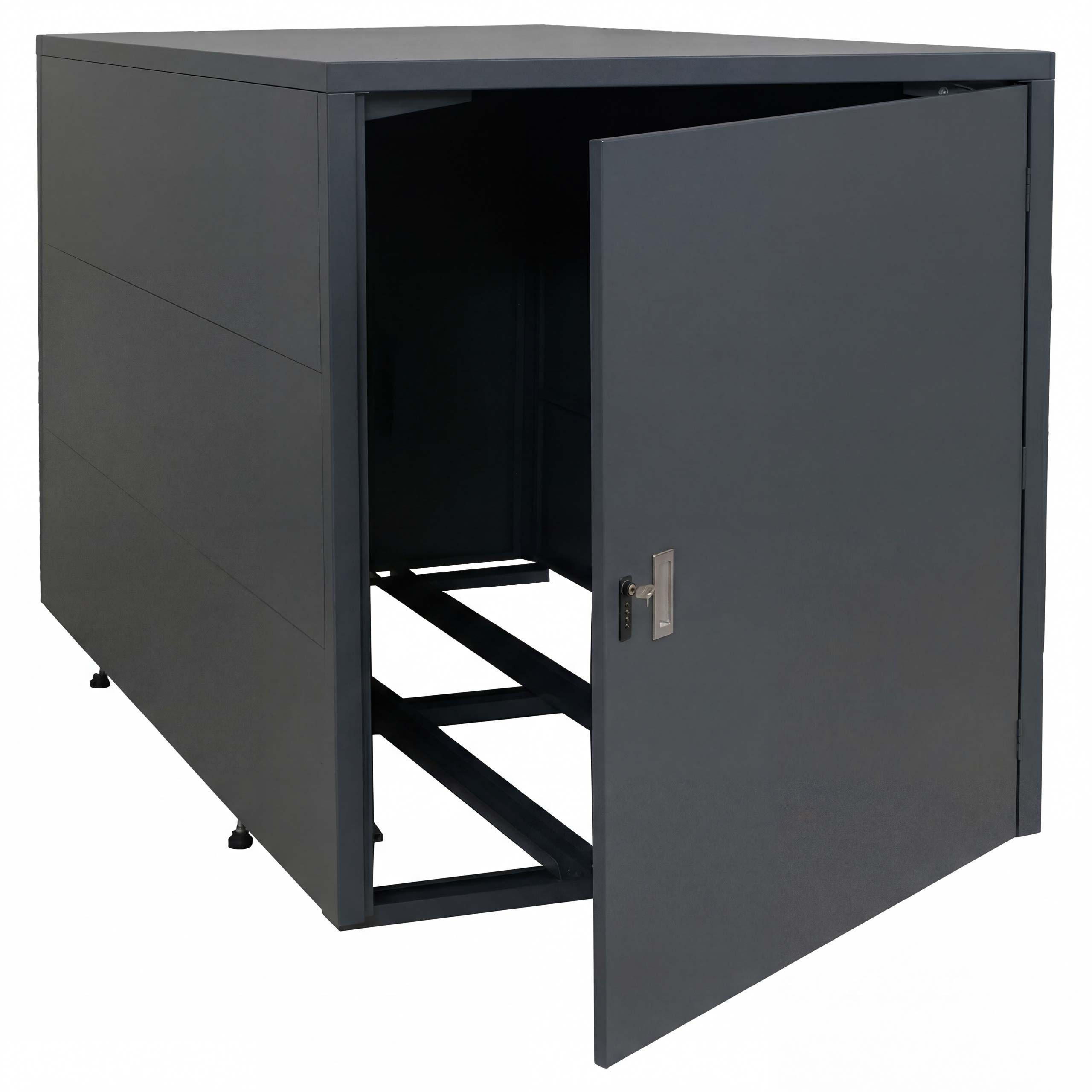 2ER-FAHRRADGARAGE rechteckig Anthrazit - Anthrazit, Metall (113/123/208cm) - MCW