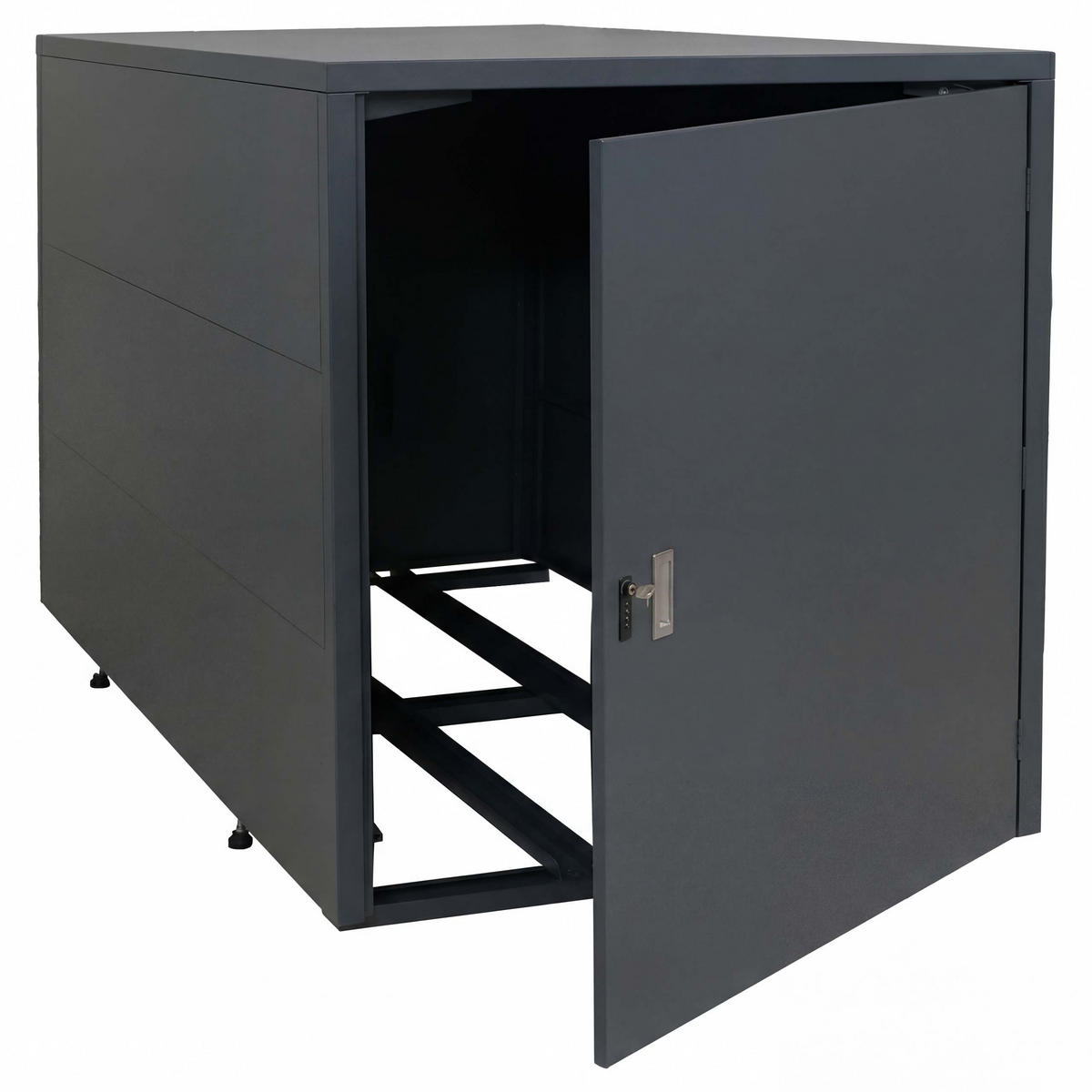 2ER-FAHRRADGARAGE rechteckig Anthrazit - Anthrazit, Metall (113/123/208cm) - MCW