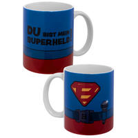 KAFFEEBECHER Bastian Bielendorfer Du bist mein Superheld! Blau 320 ml - Blau, Keramik (0.32L) - United Labels