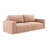 3-SITZER SOFA mit Schlaffunktion Chenille Stoff Pink - Pink/Koralle, Kunststoff/Textil (244/79/102cm) - Makamii