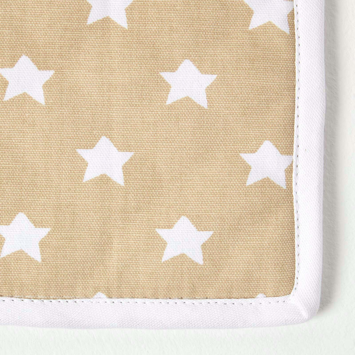 TOPFLAPPEN Sterne 20/20 cm, Baumwolle wattiert - Beige, Textil (20/20cm) - Homescapes