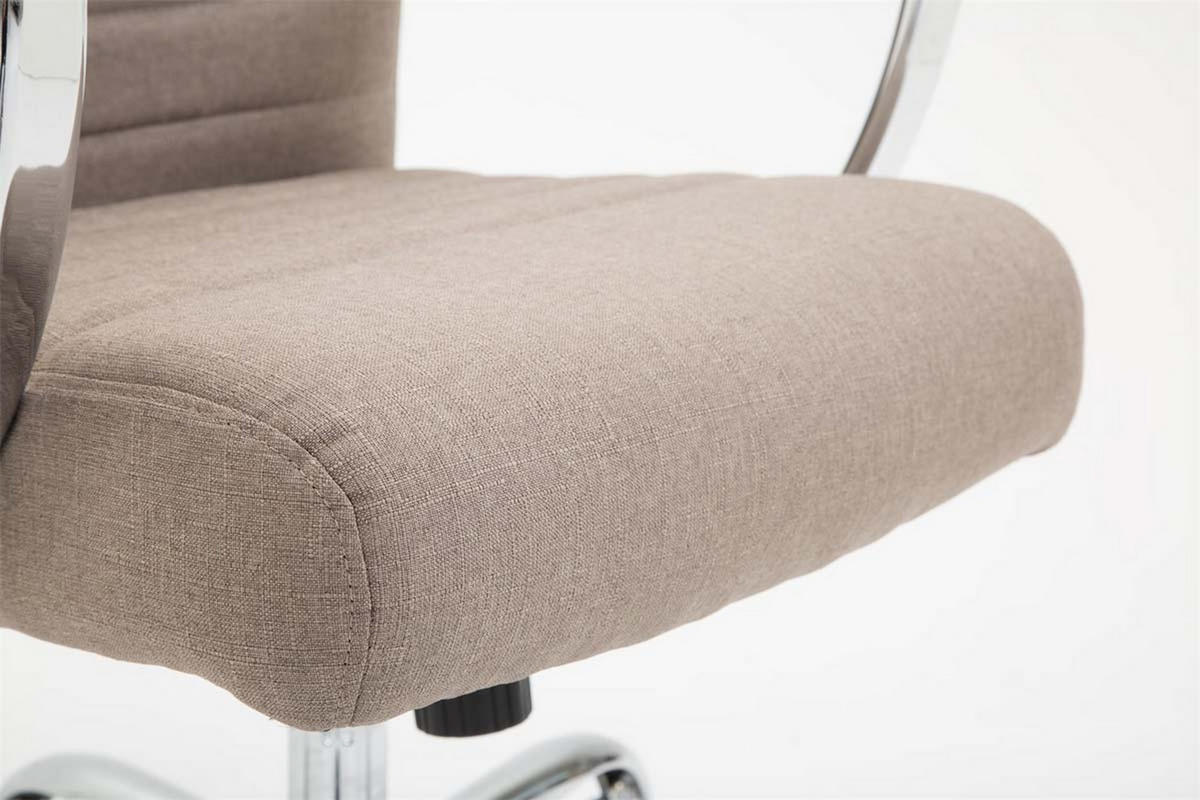 BÜROSTUHL Vallon, Stoff Taupe - Taupe, Textil/Metall (60/118/68cm) - TPFLiving