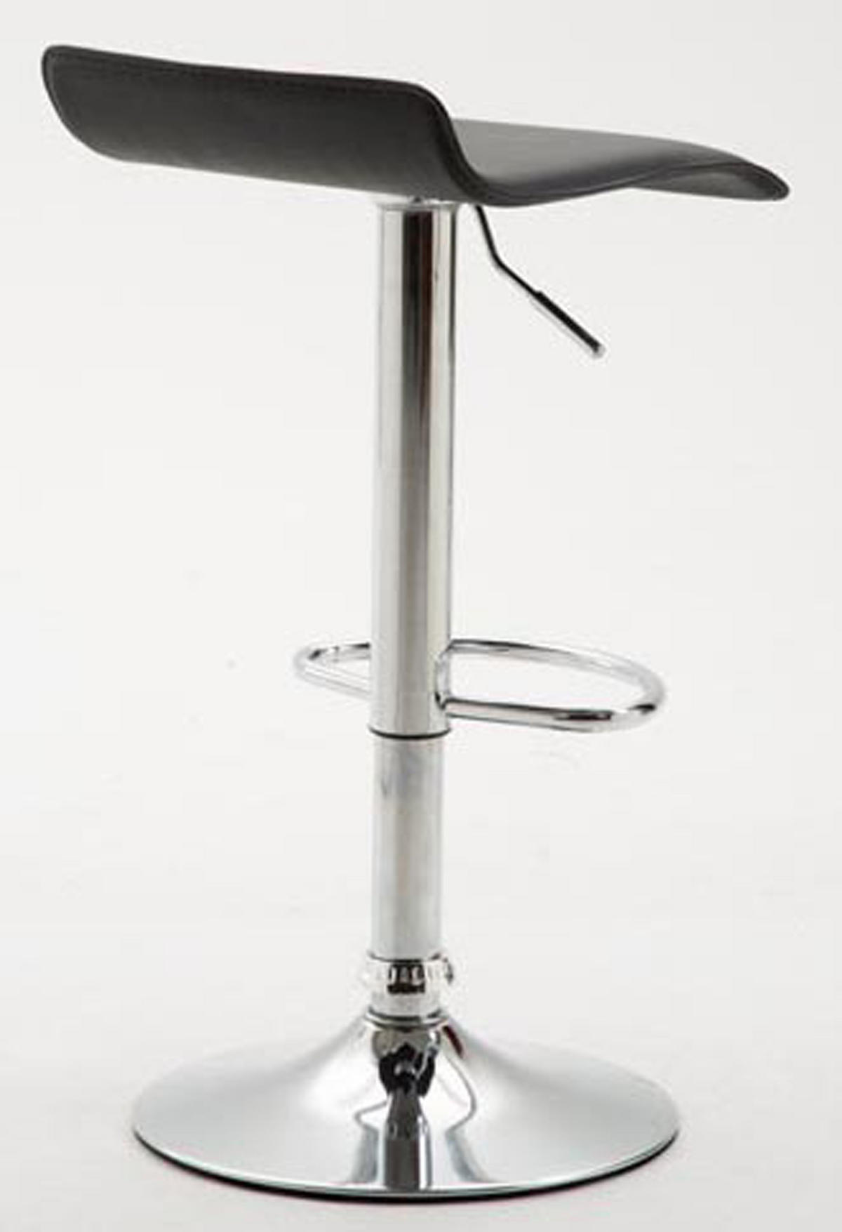 BARHOCKER 2er Set Dynasty Kunstleder chrom schwarz - Chromfarben/Schwarz, Kunststoff/Metall (36/84/39cm) - TPFLiving
