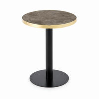 BEISTELLTISCH rund 60 cm Grau in Marmor-Optik mit Metallgestell - Grau, Holzwerkstoff (60/60/74cm) - MIVRAY