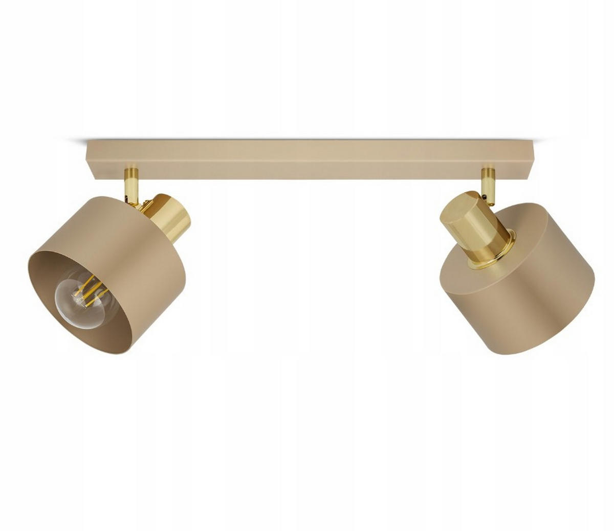 DECKENLEUCHTE Ecru - Beige/Goldfarben, Metall (12/42/21cm) - kiki design