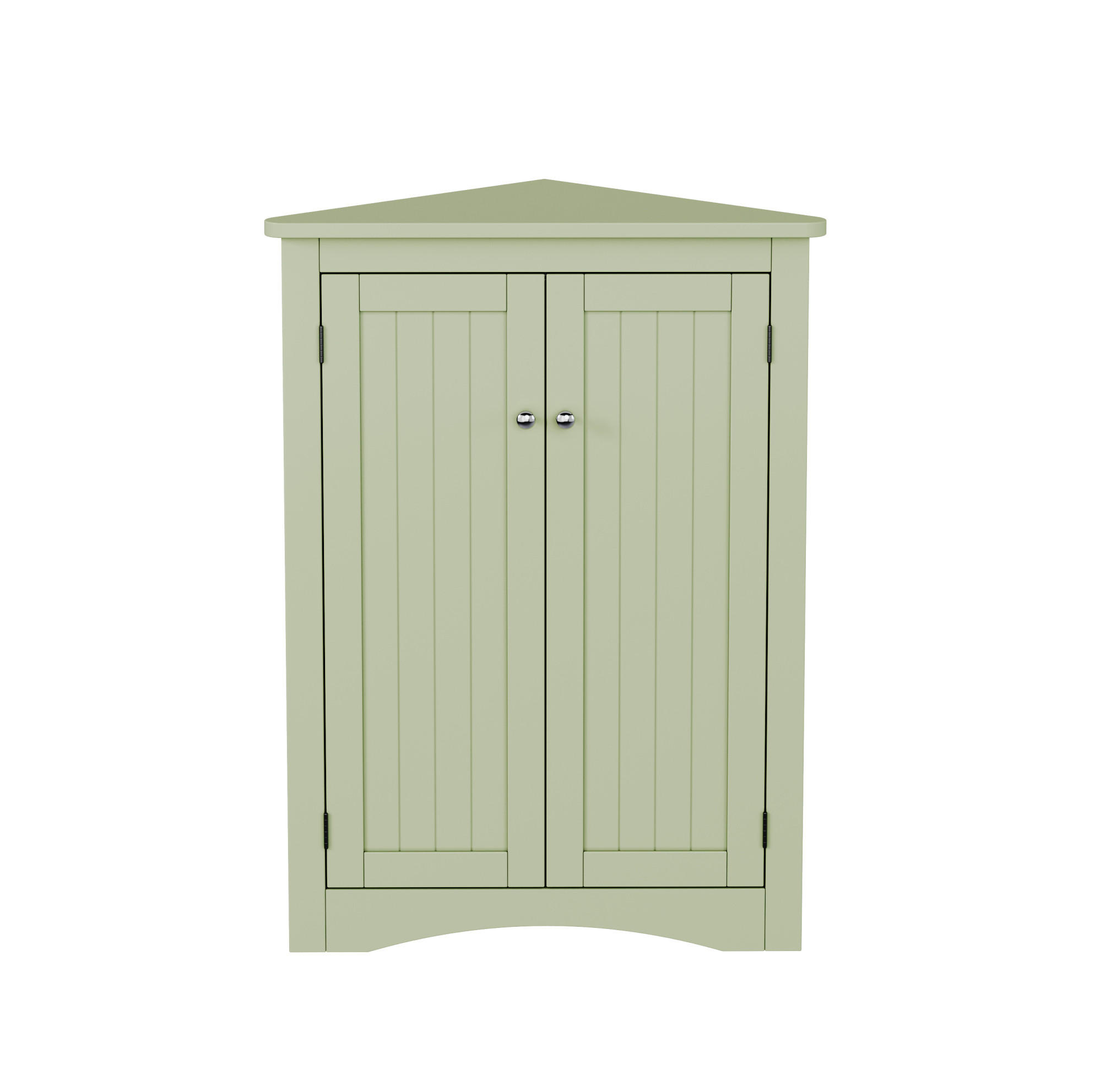 MIDISCHRANK 61,5/61,5/80 cm aus MDF mit 2 Türen und 3 Ebenen Grün - Grün, Holzwerkstoff (34.5/90/61.5cm) - Modenvie