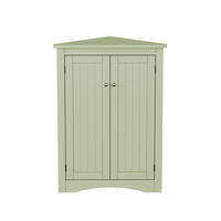 MIDISCHRANK 61,5/61,5/80 cm aus MDF mit 2 Türen und 3 Ebenen Grün - Grün, Holzwerkstoff (34.5/90/61.5cm) - Modenvie