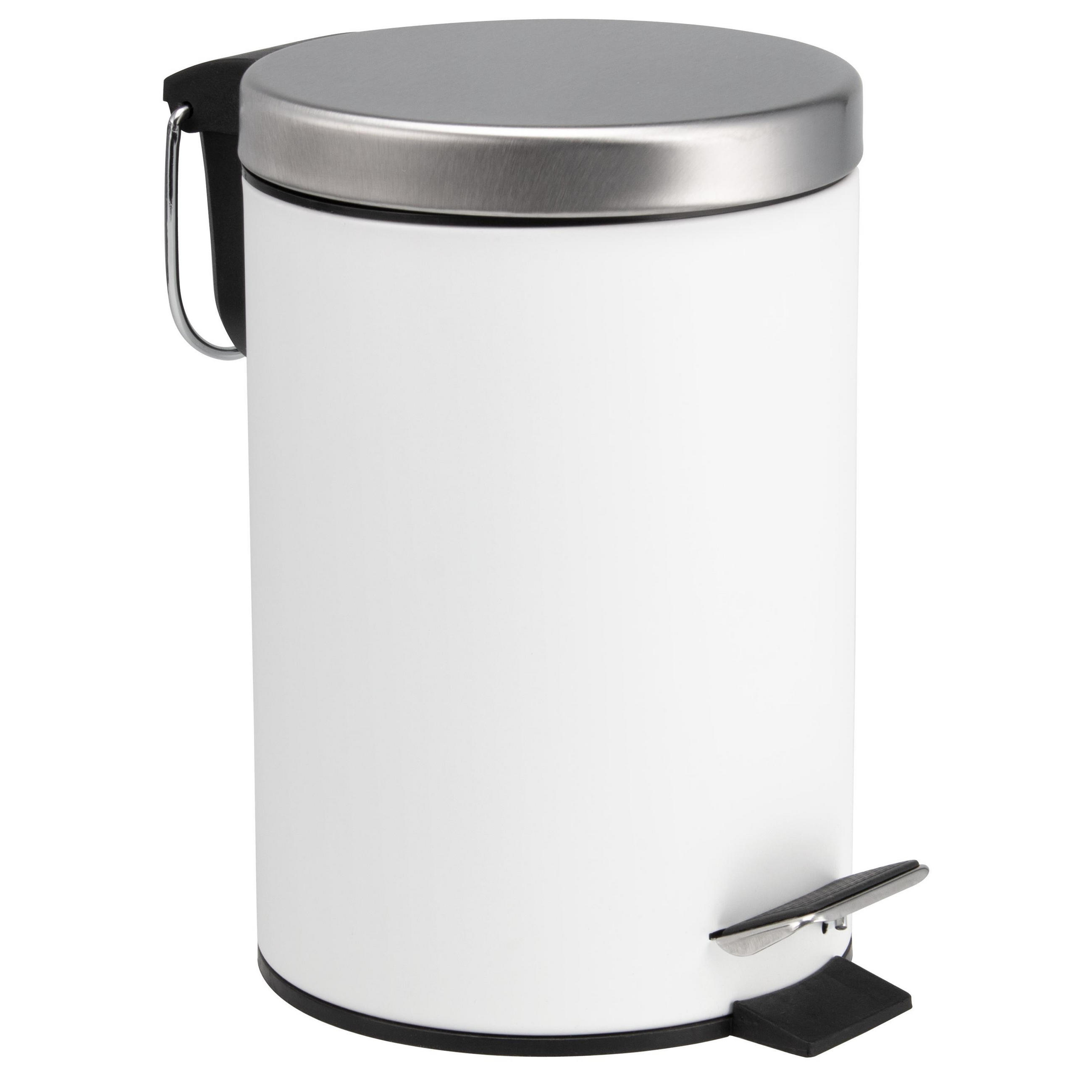 TRETEIMER, weiß, Edelstahl - Weiß, Metall (17/25.5/17cm) - bremermann