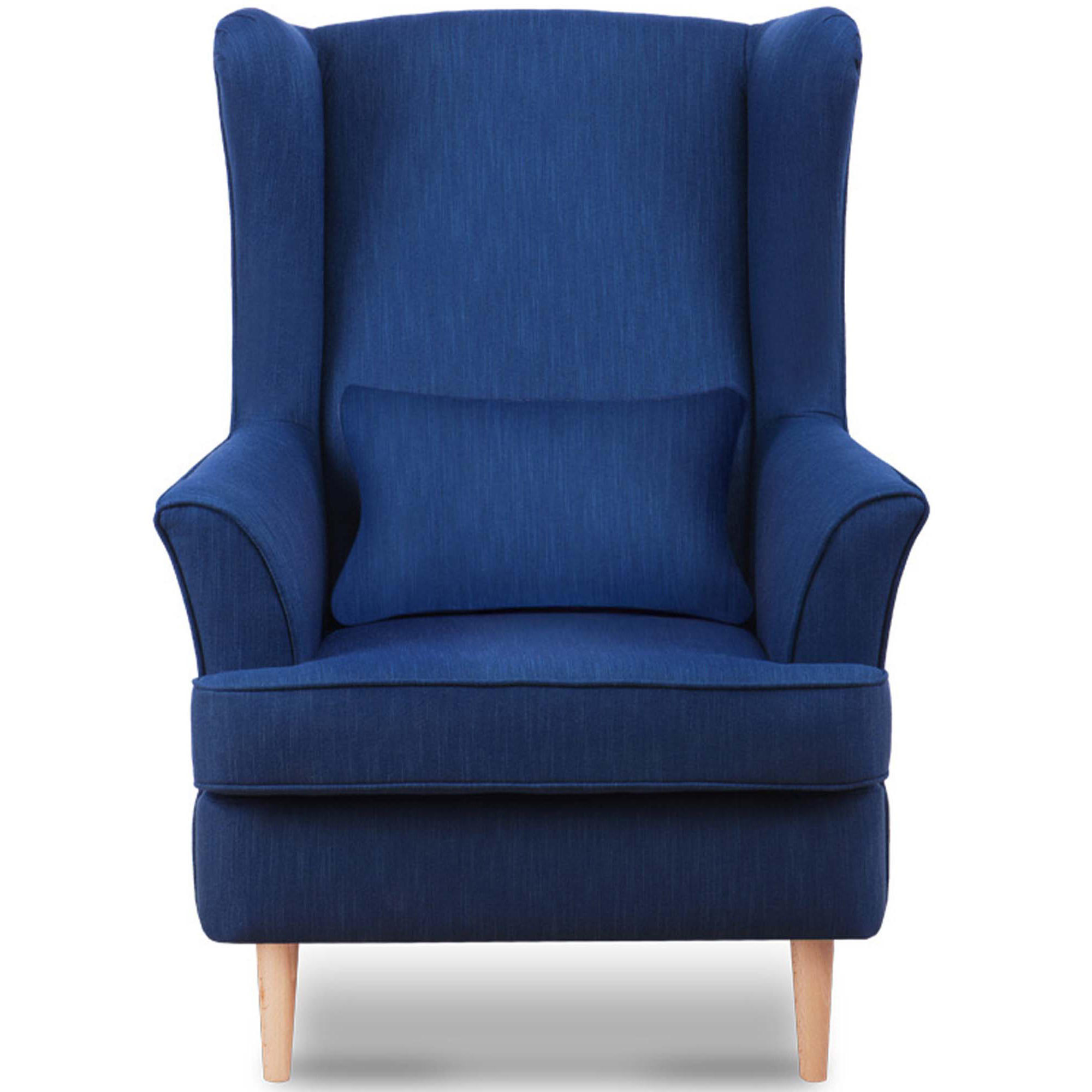 OHRENSESSEL STRALIS inklusive dekorativem Kissen, Marineblau - Blau/Dunkelblau, Textil (82/108/80cm) - KONSIMO®