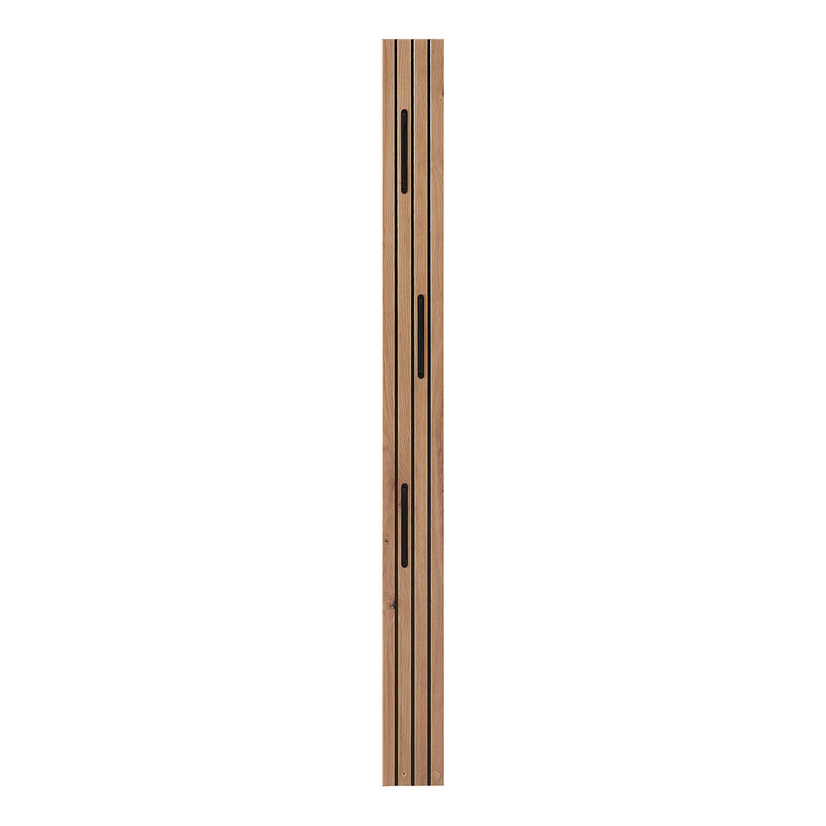 GARDEROBENPANEEL - Eiche Artisan Dekor - Schwarz/Eiche Artisan, Holzwerkstoff/Metall (13/151/16cm) - home24