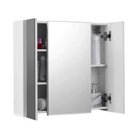 SPIEGELSCHRANK BADEZIMMERSCHRANK - Weiß, Holzwerkstoff (15/55/60cm) - Hansiro