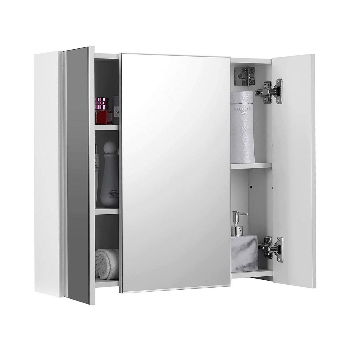 SPIEGELSCHRANK BADEZIMMERSCHRANK - Weiß, Holzwerkstoff (15/55/60cm) - Hansiro