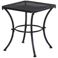 BEISTELLTISCH 45/45/50 cm mit Mesh-Tischplatte und pulverbeschichtetem Metallgestell, Schwarz - Weiß, Metall (45/45/50cm) - Redom