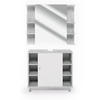 BADMÖBEL-SET Fynn Beton 2 Teile - Weiß/Grau, Holzwerkstoff (60/54/32cm) - Vicco