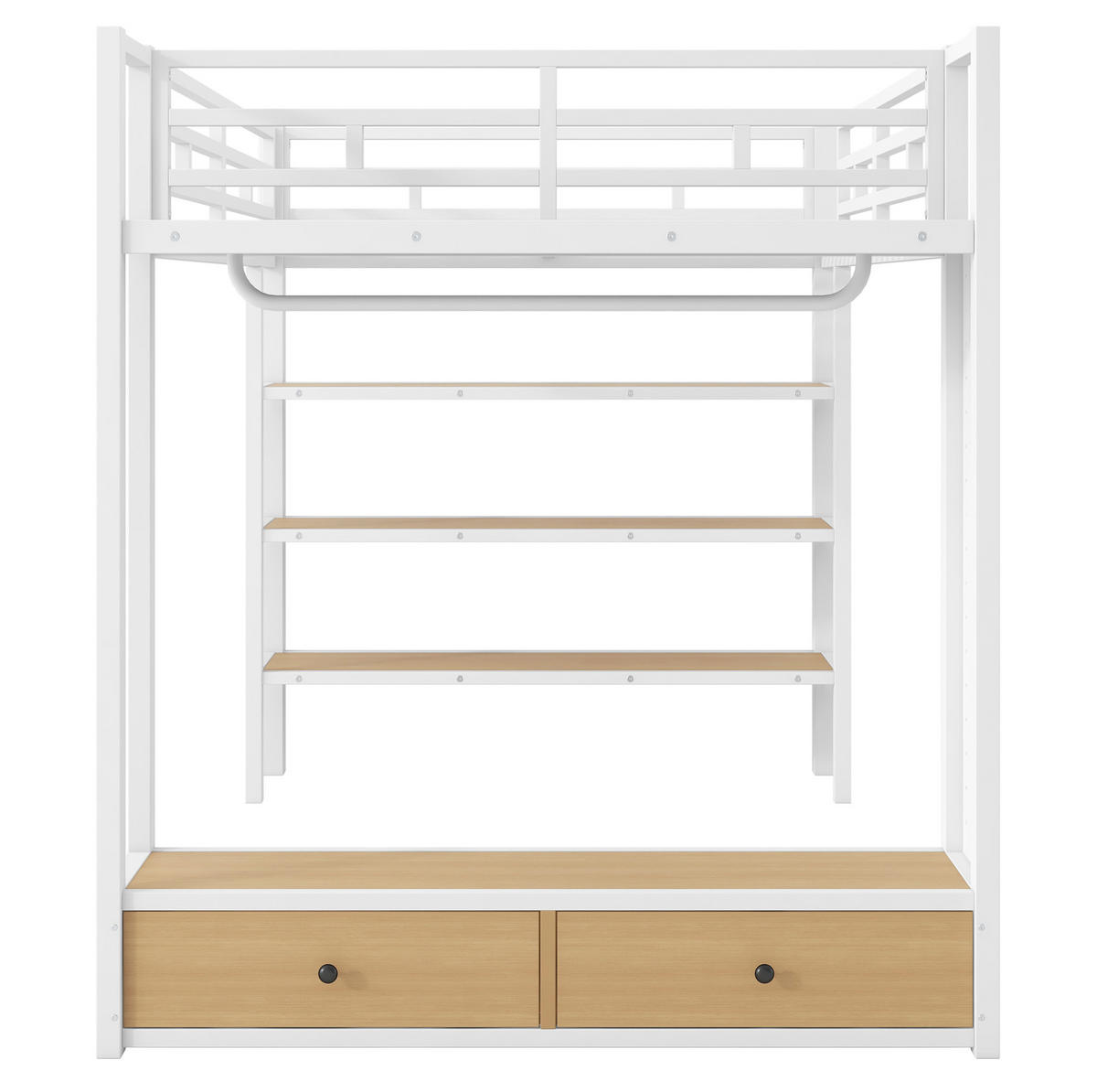 HOCHBETT 140/200 cm Weiß mit LED - Weiß, Metall (140/200cm) - MIVRAY