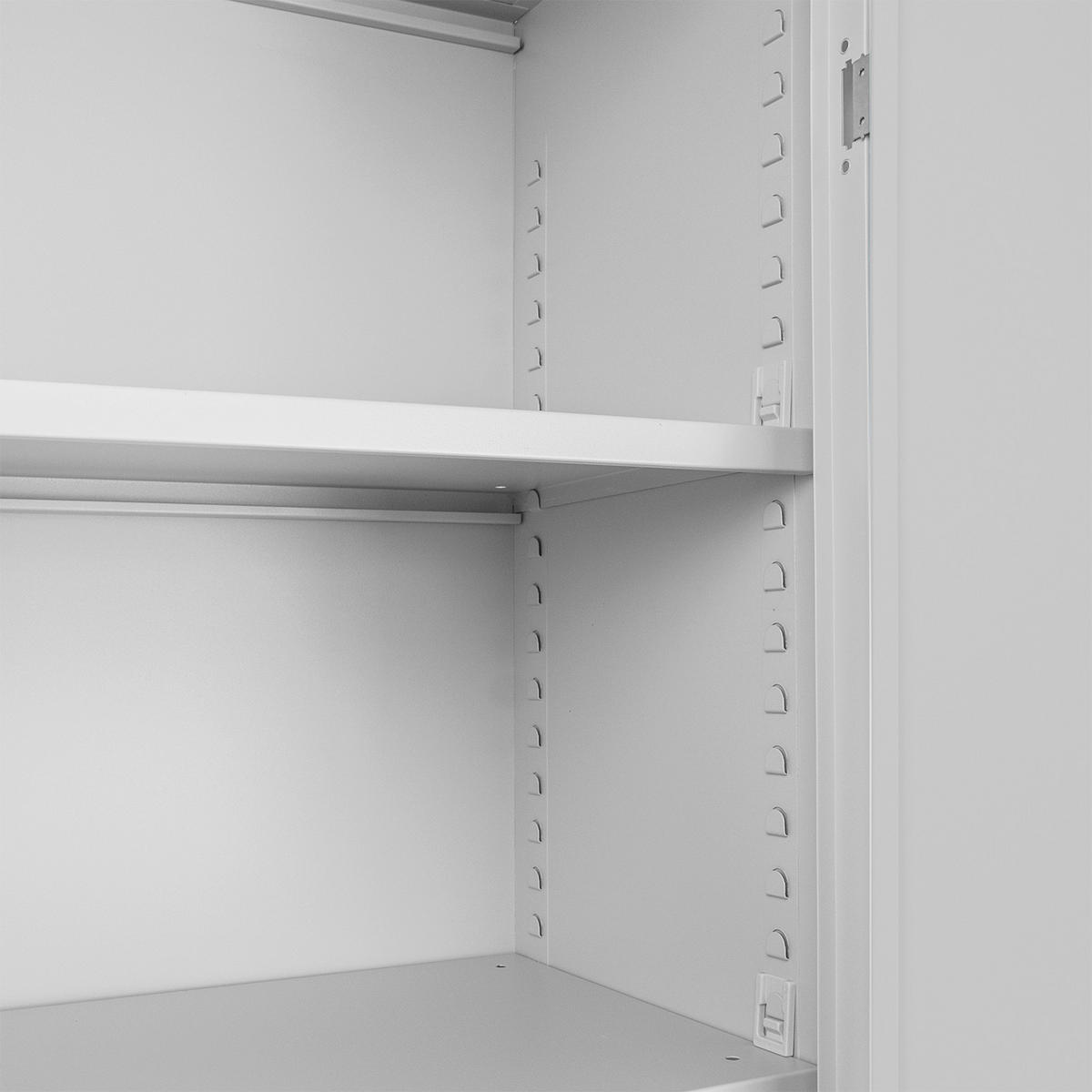 FLÜGELTÜRSCHRANK Owl mit 4 Fachboden 195x95x60cm Lichtgrau/Lichtblau - Blau, Metall (95/195/60cm) - PROREGAL