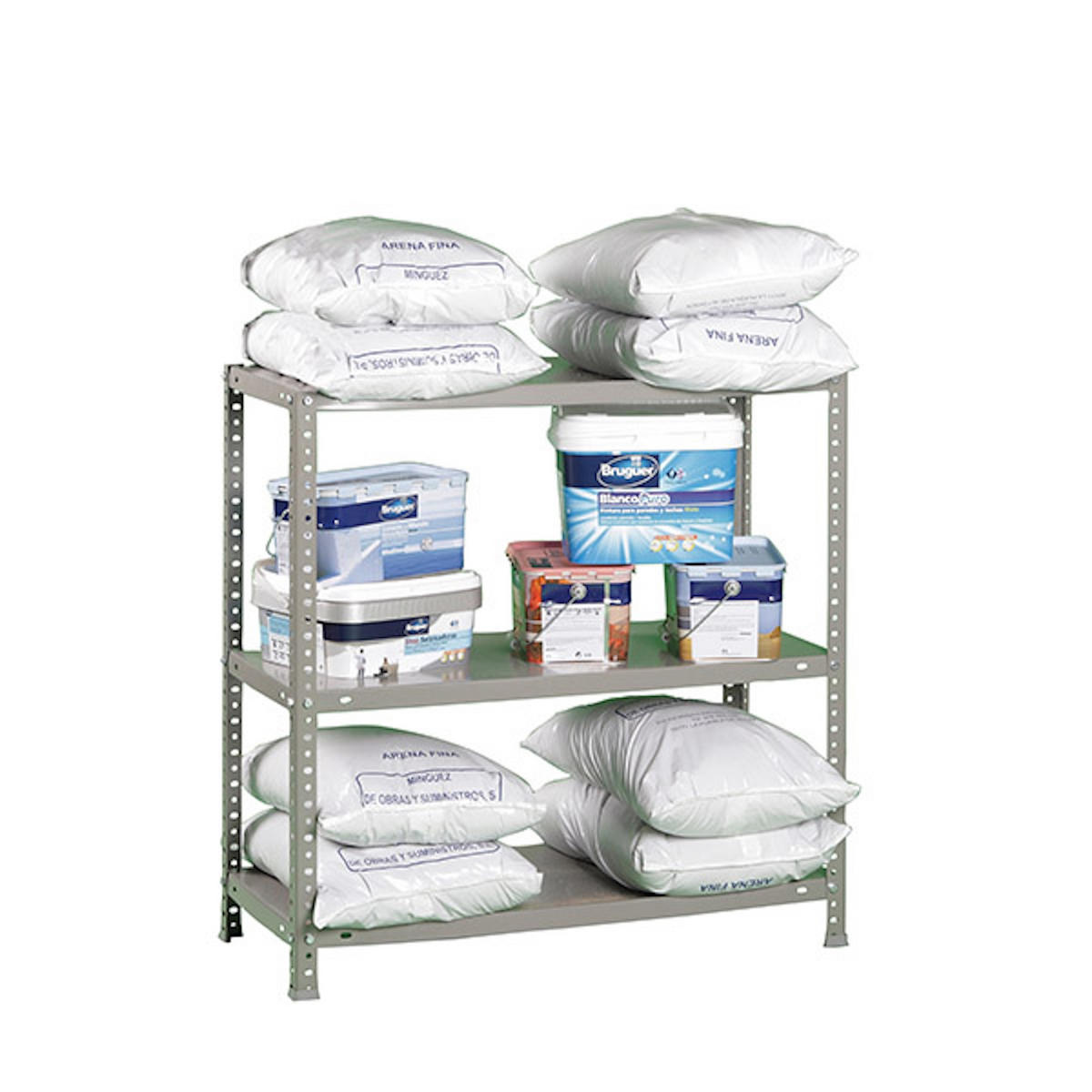 SCHRAUBREGAL PANDA MINI | HxBxT 90x110x40cm | 3 Fachböden | Fachlast 75kg | Verzinkt - Silberfarben, Metall (110/90/40cm) - PROREGAL