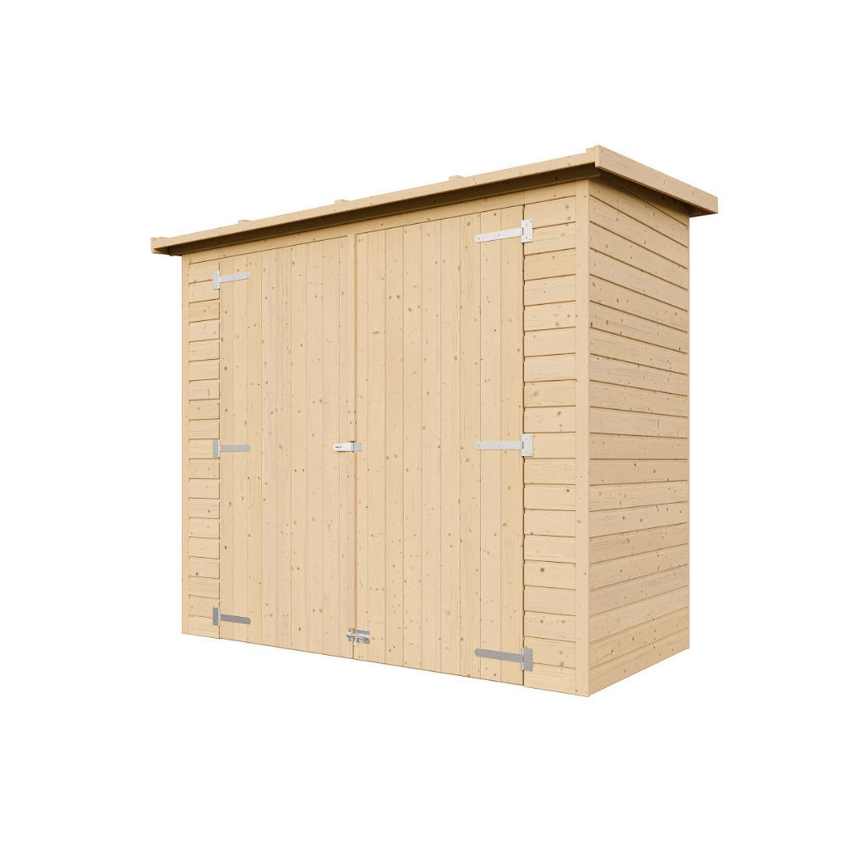 GARTENHAUS HOLZ H194x123x223 cm/2.1 m² - M348 - Beige, Holz (223/194/101cm) - Timbela