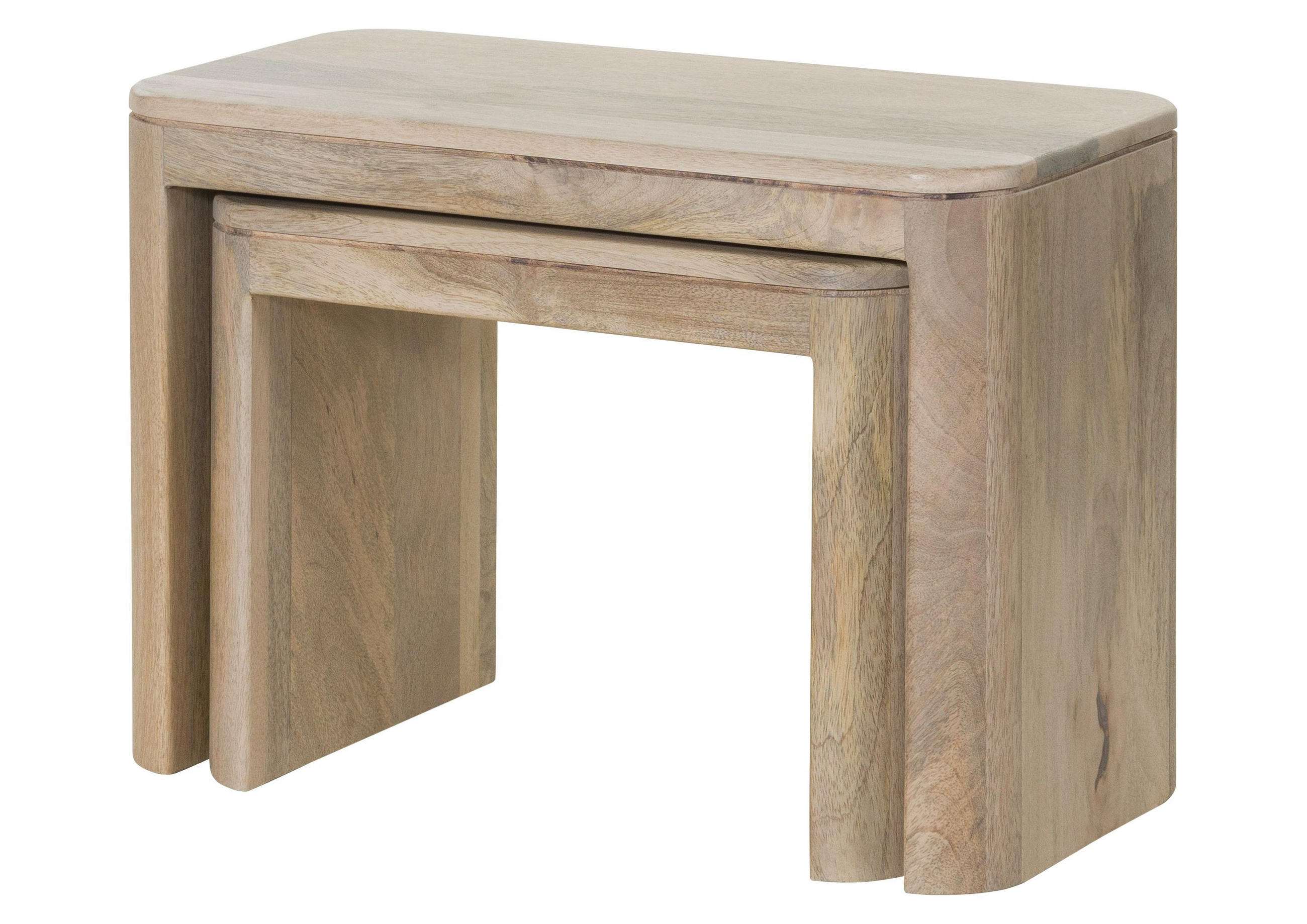 BEISTELLTISCH Mango 59x30x41 weiß lackiert TORONTO #344 - Weiß, Holz (30/59/41cm) - Massivmoebel24
