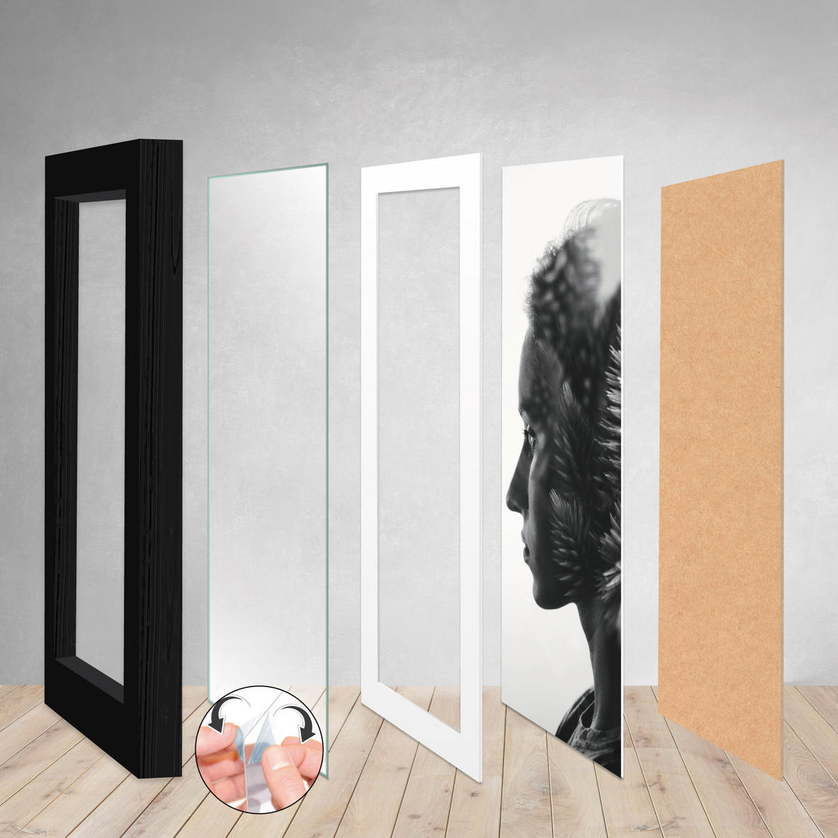 BILDERRAHMEN Emotion MDF Schwarz (30tlg) - Schwarz, Holzwerkstoff (34/2/36cm) - BoMoe