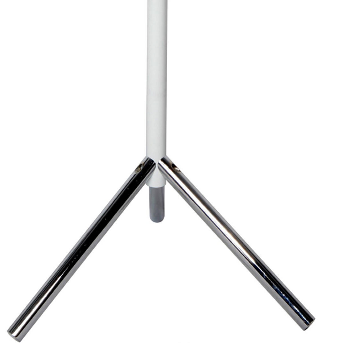 GARDEROBE Mit 4 Aluminiumhaken Höhe 180 cm Weiß & Haken Verchromt - Weiß, Metall (48/180/48cm) - PROREGAL