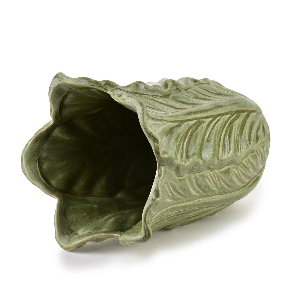 VASE Lettu grün 16/16/20 cm Keramik - Grün, Keramik (20cm) - Mondex