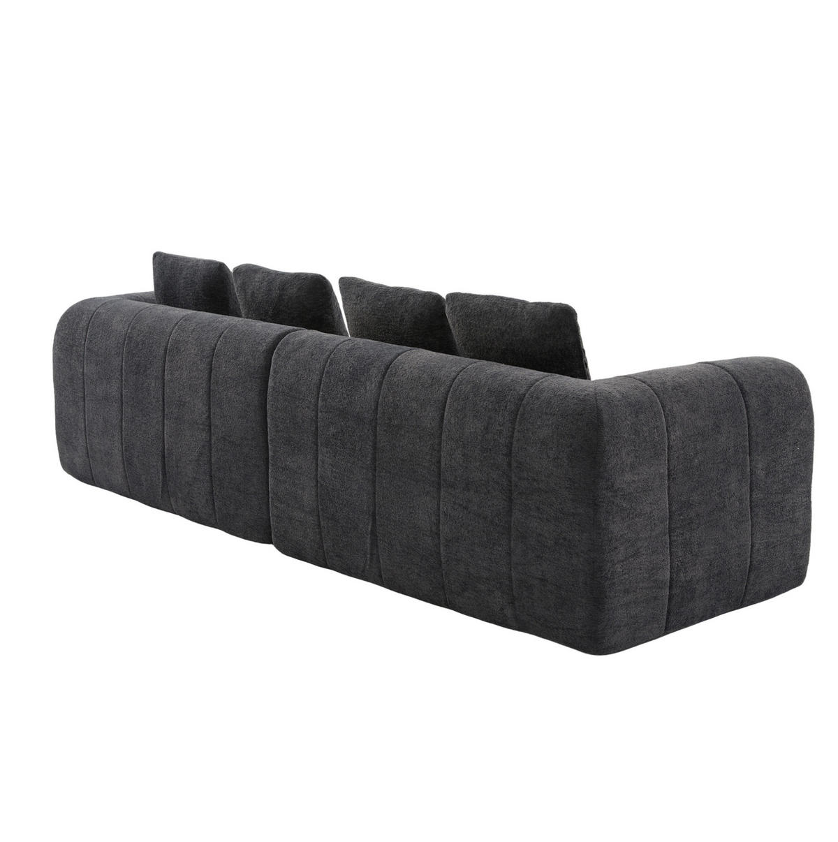 SOFA modular 2er-Set 260 cm Stoff Dark Grey - Dunkelgrau, Holzwerkstoff (95.5/70/260cm) - Meubliv