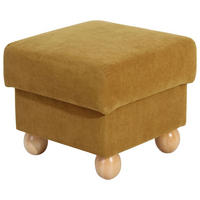 HOCKER Kasha Bezug Veloursstoff Buche natur / mais - Messingfarben/Buchefarben, Kunststoff (54/48/54cm) - 58aufmkessel