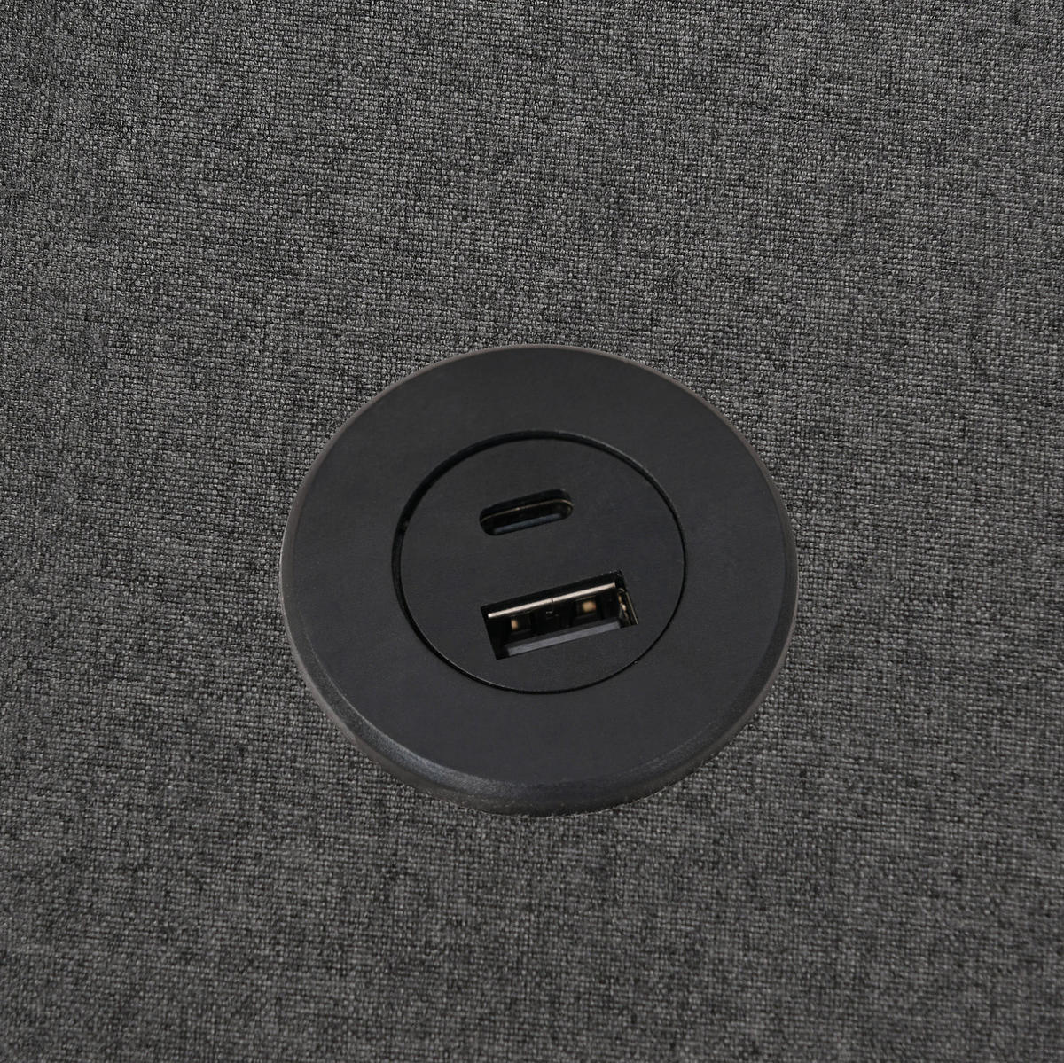POLSTERBETT mit Bettkasten USB/Typ-C 180x200 cm Grau - Grau, Metall (180/200cm) - Meubliv