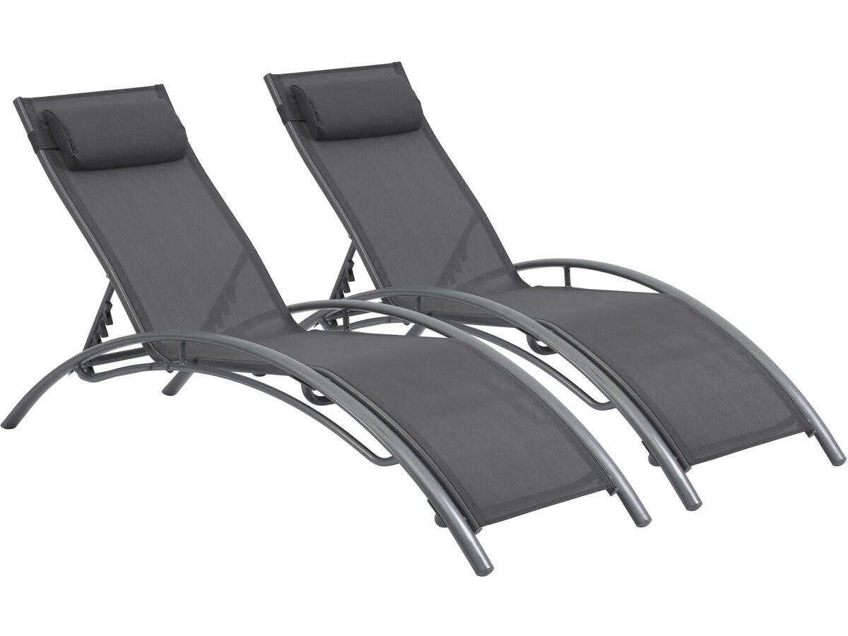 SONNENLIEGE beauty - Grau, Metall (58/93/181cm) - Habitat Garten
