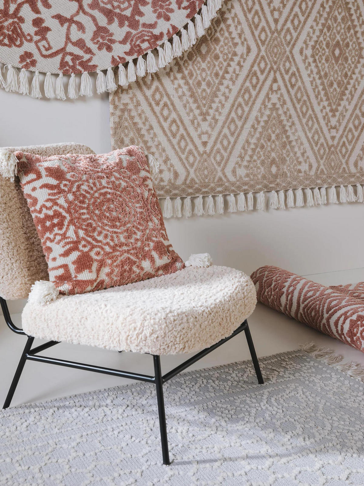 KISSENBEZUG Elias Terracotta 45x45 cm - Terracotta, Textil (45/45cm) - benuta Nest