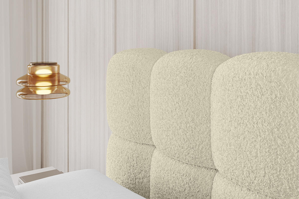 POLSTERBETT mit Bettkasten, Fußteil und Lattenrost, Bett mit Matratze H3/H4 - LEYA-Z 120x200 Beige - Taupe, Holzwerkstoff/Textil (120/200cm) - ALTDECOR