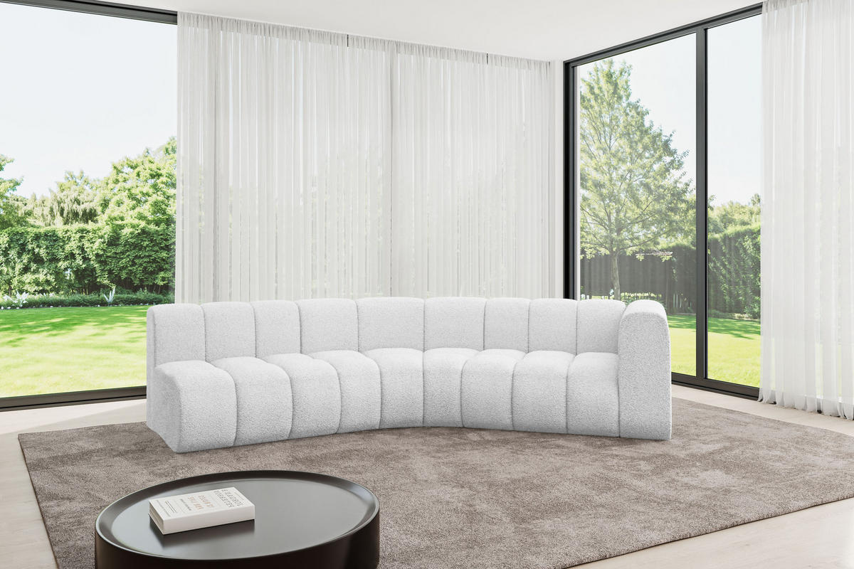 ECKSOFA modulares Sofa Karex-L1 - 308x194x70 cm Weiß - Weiß, Holzwerkstoff/Textil (308/194cm) - ALTDECOR