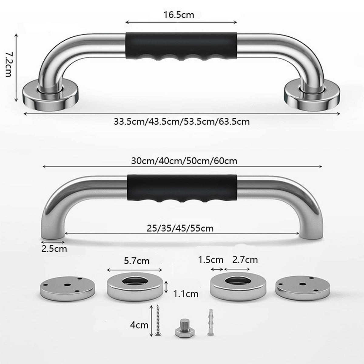 HALTEGRIFF – Silber – Edelstahl 304 – 30 cm - Silberfarben, Metall (31/3.5/9cm)